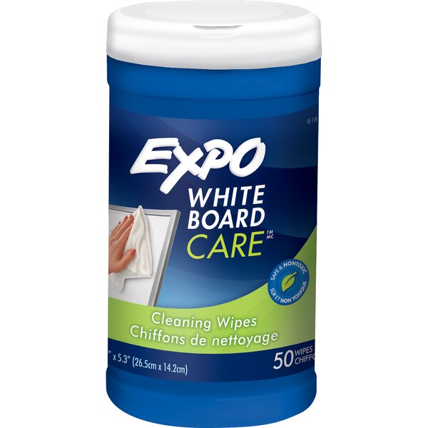 Expo Dry Erase Towelette White 5.5x10in 50Ct Canister